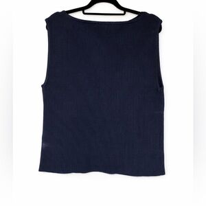 Abercrombie & Fitch Navy Ribbed Muscle Tank Size L